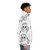 Karol G "Devil Angel" Puffer Jacket with monochrome colorful pencil drawing design - men side right