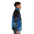 Vintage Felona e Sorona Puffer Jacket in blue color featuring Italian progressive rock band Le Orme - men side right