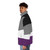 Ace Flag Puffer Jacket featuring the asexual pride flag design by Aramis Art - men side left