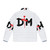 Depeche Mode classic black puffer jacket featuring the iconic band's logo and branding - Back