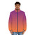 Colorful gradient puffer jacket in orange and purple tones - men front