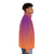 Colorful gradient puffer jacket in orange and purple tones - men side right