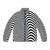 Retro optical illusion wave black and white puffer jacket
