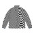 Retro optical illusion wave black and white puffer jacket - Back