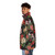 Opossum Floral Pattern Puffer Jacket - Cute and Hilarious Meme Animal Puffer Jacket - men side left