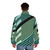 Colorful abstract striped puffer jacket with tropical island vibes - men back