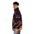 Pink Floyd inspired abstract puffer jacket with psychedelic design - men side left