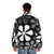 Abstract flower monochrome puffer jacket - men back