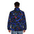 Abstract 909 Puffer Jacket featuring Pollock-inspired design - men back