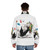 Delirium The Sandman Vertigo Comics Puffer Jacket featuring a surreal and colorful design - men back