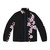 One Side Cherry Blossom Branch Puffer Jacket with pink flowers and branches