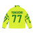 One Outs Tokuchi Toua inspired puffer jacket featuring baseball and anime design - Back