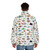 Puffer jacket featuring a colorful marine life design - men back