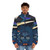 Deep Thoughts Puffer Jacket with Calma Art Design - Fantasy Ocean Theme - men front