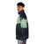 Nature-inspired puffer jacket with a watercolor forest design - men side left