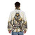 Assassin's Creed inspired puffer jacket with bright colors and historical motifs - men back