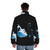 Ded Pres Puffer Jacket featuring a classic 90s black culture and bank robbery movie design - men back