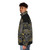 Ars Longa Vita Brevis artistic puffer jacket with heraldic design - men side left
