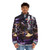 Omega Psi Phi Black Fraternity Puffer Jacket - men front