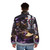 Omega Psi Phi Black Fraternity Puffer Jacket - men back