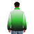 Gradient ombre puffer jacket in shades of green transitioning to black - men back