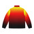 Vibrant ombre sunset puffer jacket designed by artist Rose Santuci Sofranko - Back