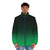 Ombre green puffer jacket with gradient color-block design - men front