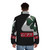 Alfa Romeo Quadrifoglio Monogram Puffer Jacket with Vintage Racing Car Design - men back