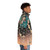 Ombre Dream Cubes Geometric Puffer Jacket with a modern, abstract cube pattern - men side right