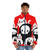 Grim Reaper kitten puffer jacket with skull and death-themed design - men front