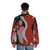 The Fox and the Hound inspired puffer jacket with fox and flower design - men back