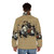 Ink splatter puffer jacket with artistic design - men back
