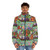 Enchanted Tiki Room Disney Puffer Jacket featuring a collage design - men front