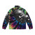 Ol Dirty Puffer Jacket featuring ODB graphics and tie dye design - Back