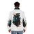 Dead Space Dark Splatter Puffer Jacket featuring the iconic Isaac Clarke - men back