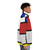 Puffer jacket featuring Piet Mondriaan's primary color and geometric De Stijl design - men side right