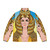 A stylish puffer jacket featuring a Cleopatra-inspired design, perfect for making a statement this winter. - Back