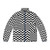 Dazzle Puffer Jacket with Geometric Camouflage Pattern