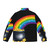 A vibrant puffer jacket with a rainbow design, representing the Irish legend of the pot of gold. - Back