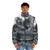 Puffer jacket featuring Gustave Dore's "Voyage to the Moon" illustration - men front