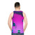 Trippy psychedelic iridescent abstract surreal tank top - men back