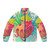 Octopus puffer jacket with vibrant tropical design