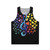 Unisex music teacher tank top with a rainbow design
