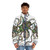Colorful puffer jacket featuring a psychedelic octopus design - men front