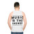Music Is The Answer - Unisex Dance/EDM Tank Top - men back