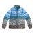 Ocean View Puffer Jacket featuring coastal scenery of Tannum Sands beach