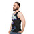 Unisex tank top with a cosmic universe and nature design - men side