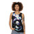 Unisex tank top with a cosmic universe and nature design - women