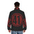 Dave Matthews Band 41 Distressed Red Puffer Jacket with DMB logo - men back