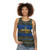 Unisex tank top featuring ancient Egyptian deity ornament - women
